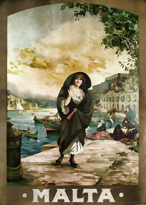Malta Poster Print - Apple Collection Vintage
