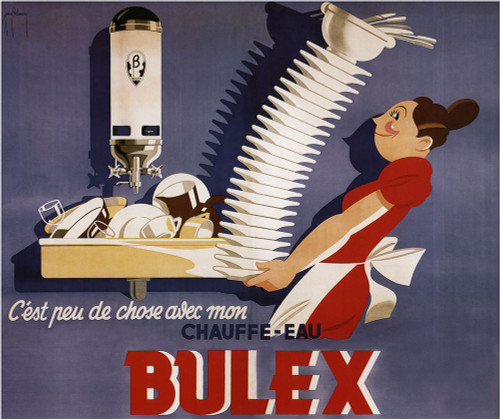 Bulex Water Heater Belgium Poster Print - Apple Collection Vintage
