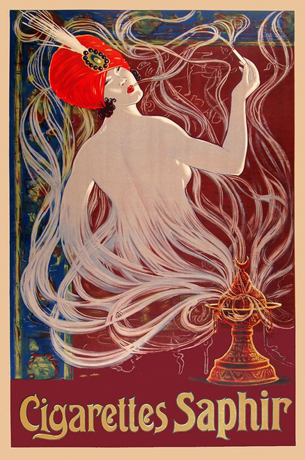 Cigarettes Saphir Poster Print - Apple Collection Vintage