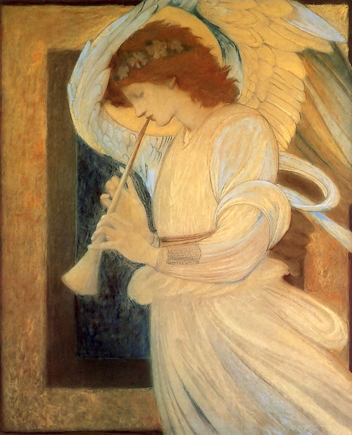 Angel With Shofar Poster Print - Apple Collection Vintage