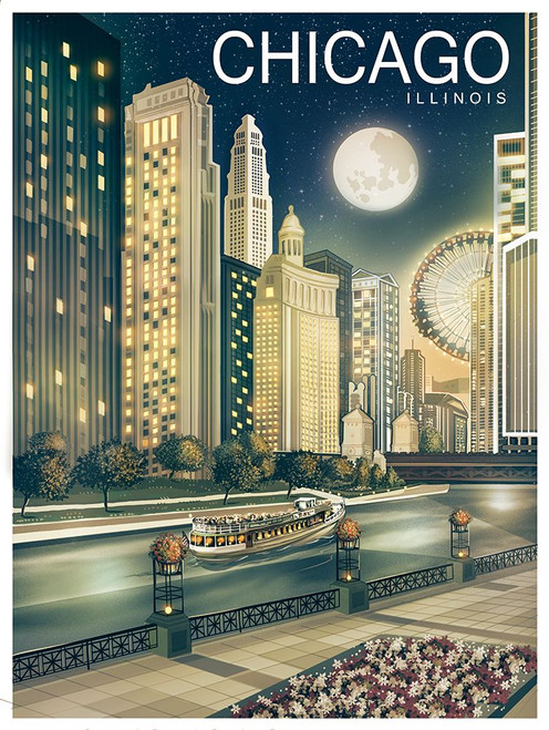Chicago 2 Poster Print - Red Truck Old