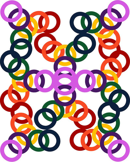 Rainbow Circles-18 Poster Print - Richard Homawoo