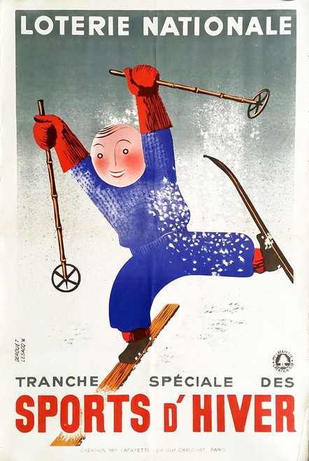 Winter Sports Poster Print - Apple Collection Vintage
