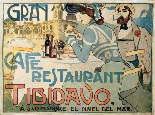 Grand Cafe Poster Print - Apple Collection Vintage