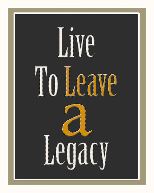 Legacy Word Art Poster Print - Richard Homawoo