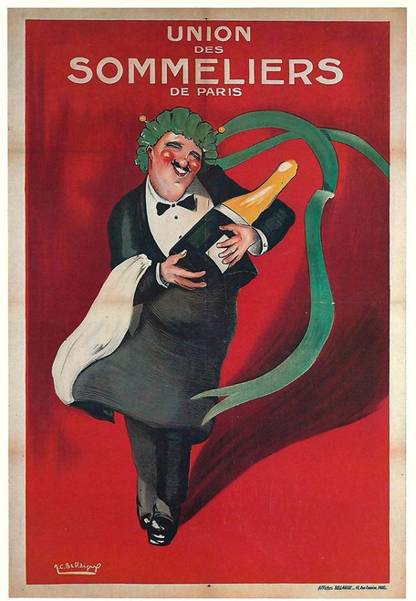 Sommeliers Champagne Poster Print - Apple Collection Vintage