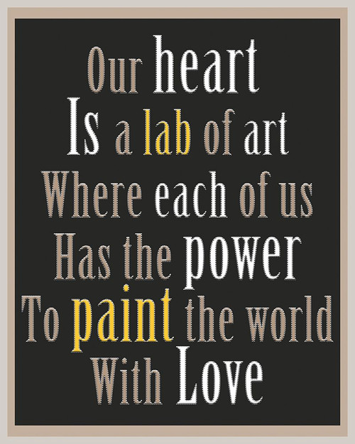 Heart Word Art Poster Print - Richard Homawoo