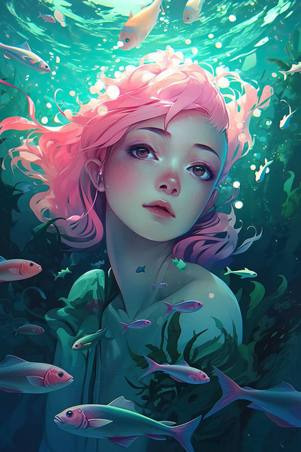 Anime - Fish Girl 2 Poster Print - Wumples - Posterazzi