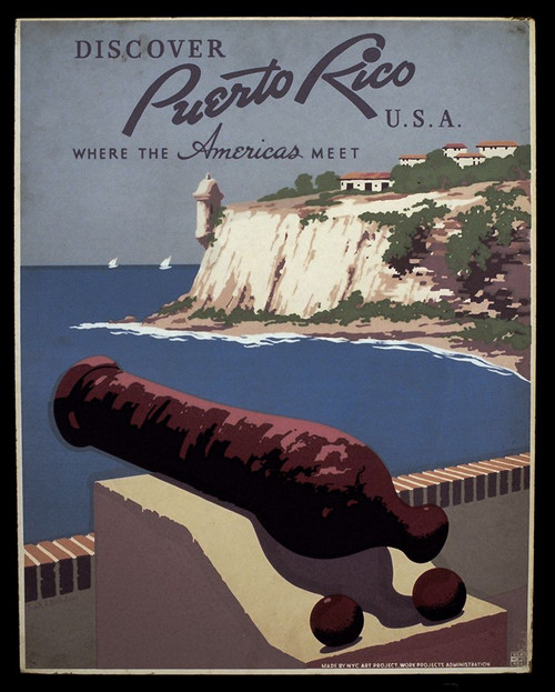 Puerto Rico Poster Print - Apple Collection Vintage