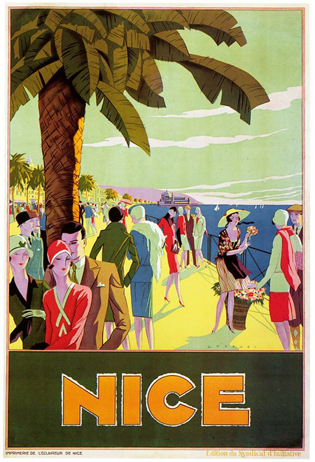 France Nice Poster Print - Apple Collection Vintage