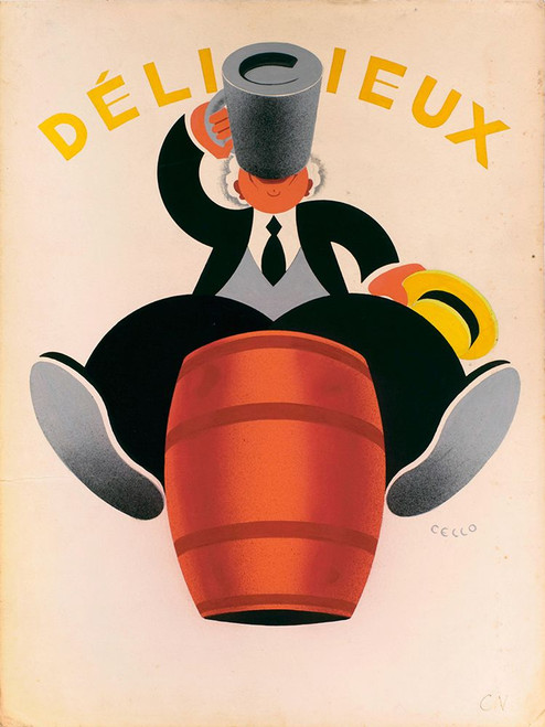 Delicious Beer Poster Print - Apple Collection Vintage