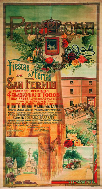 Pamplona IX Poster Print - Apple Collection Vintage