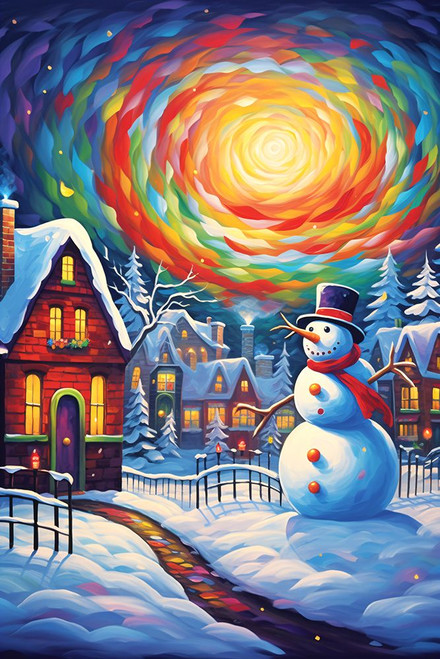 Psychedelic Christmas 7 Poster Print - Ray Heere