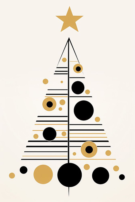 Mid Century Christmas Tree 5 Poster Print - Ray Heere