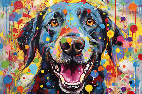 Happy Dog6 Poster Print - Ray Heere