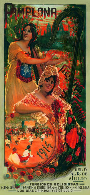 Pamplona IV Poster Print - Apple Collection Vintage