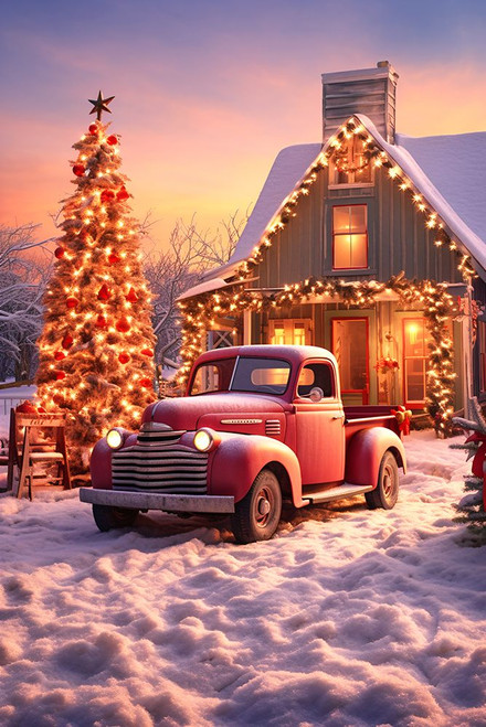 Farmland Christmas 9 Poster Print - Ray Heere