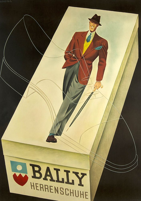 Bally Box Poster Print - Apple Collection Vintage Bally Box Poster Print - Apple Collection Vintage