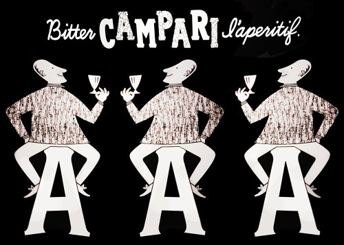bitter_campari_aperitif_flat Poster Print - Apple Collection Vintage