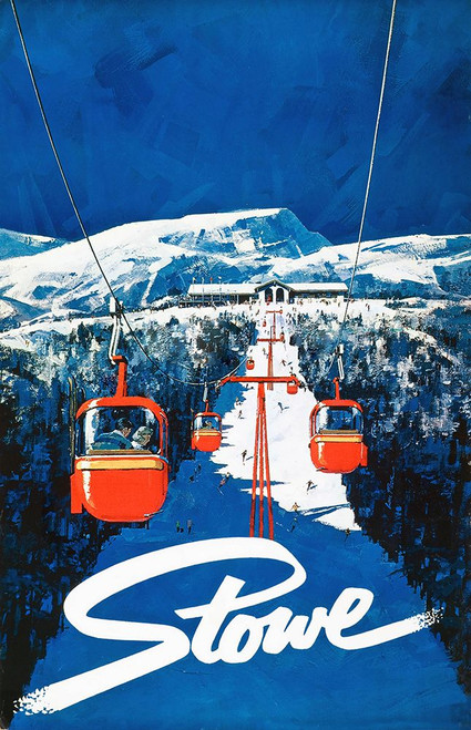 Vintage Ski Poster Poster Print - Apple Collection Vintage