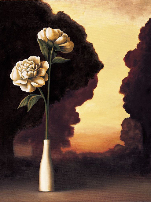 Floral Sunrise I Poster Print - Virginia Huntington