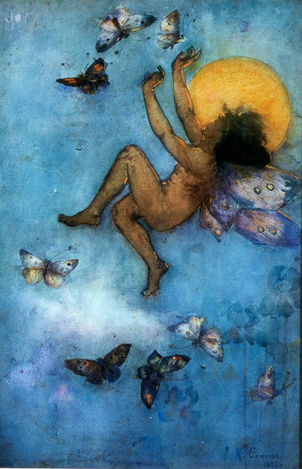 Victorian Moon Fairy Poster Print - Apple Collection Vintage