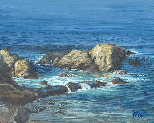 Laguna Morning Rocks Poster Print - Will Thompson