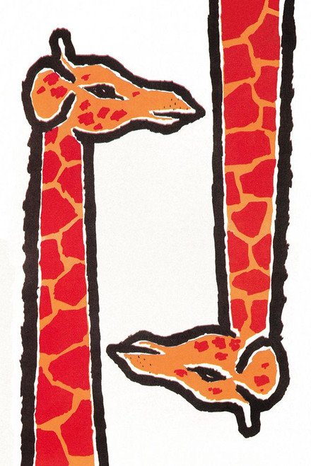 Giraffes Poster Print - Apple Collection Vintage