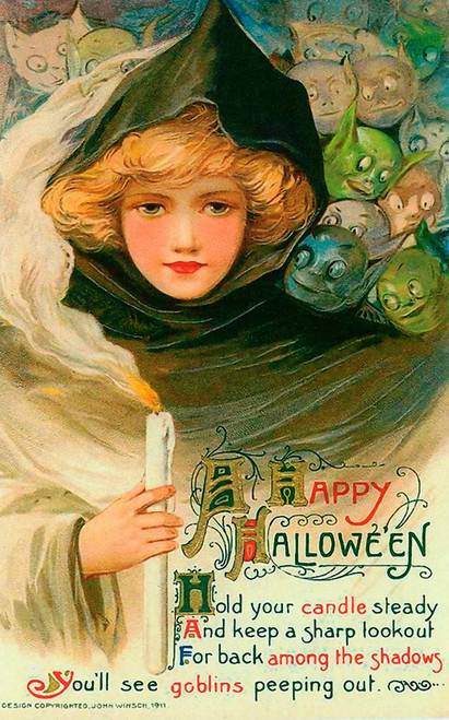 Halloween Goblins.tif Poster Print - Apple Collection Vintage Halloween Goblins.tif Poster Print - Apple Collection Vintage