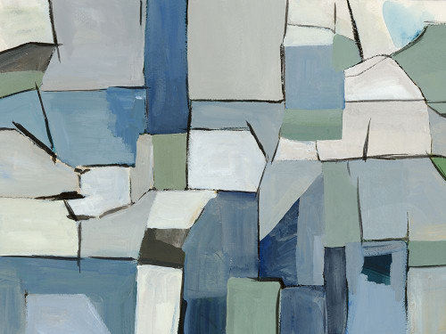 Blue Urban Abstraction Poster Print - Tom Reeves
