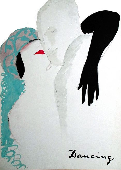 Dancing Poster Print - Apple Collection Vintage