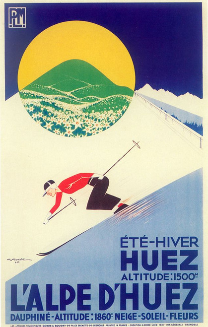 Alpe de Huez Poster Print - Apple Collection Vintage