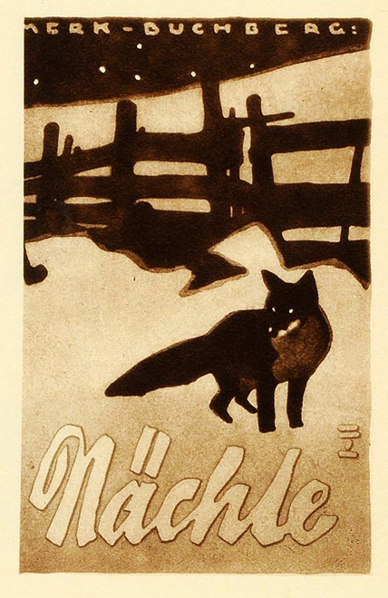 fox nite Poster Print - Apple Collection Vintage