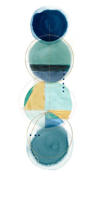 Stacked Circles I Blue Version Poster Print - J Hazel