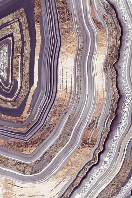 Tribeca Rose Gold Geode Poster Print - Tina Lavoie