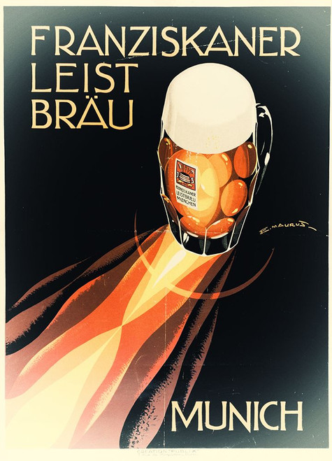 Beer Munich Poster Print - Apple Collection Vintage