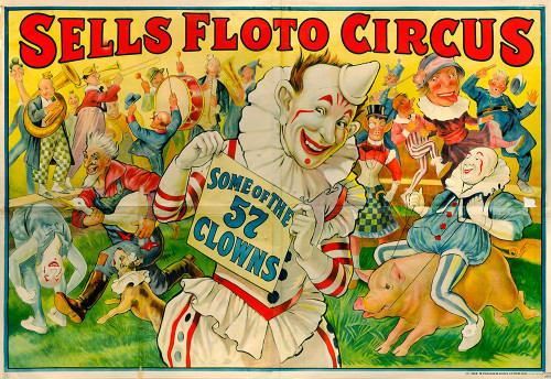 Sells Circus Poster Print - Apple Collection Vintage