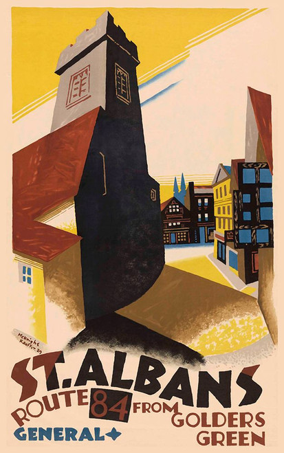 Saint Albans London Poster Print - Apple Collection Vintage