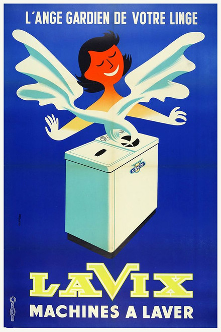Washing Machine Poster Print - Apple Collection Vintage