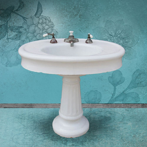 Aqua Sink Poster Print - Victoria Brown