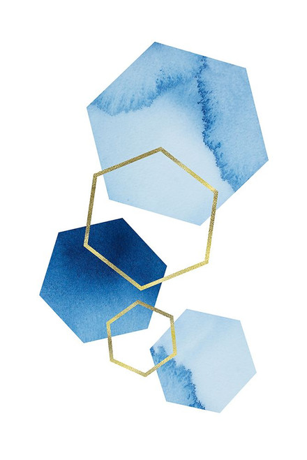 Blue And Gold Poster Print - and Seb Sisi