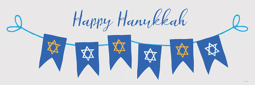 Happy Hanukkah Banner Poster Print - Naffas Designs Yass