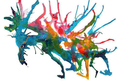 Dragon Creatures Poster Print - Studios Kwerki