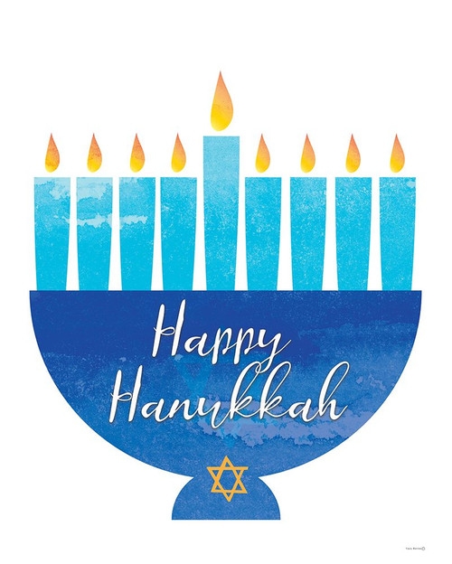 Happy Hanukkah Menorah I Poster Print - Naffas Designs Yass