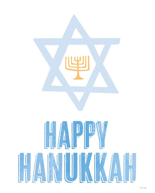 Happy Hanukkah Greetings Poster Print - Naffas Designs Yass