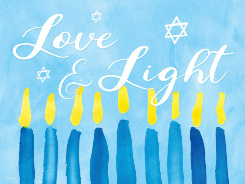 Love And Light Hanukkah Candles Poster Print - Naffas Designs Yass