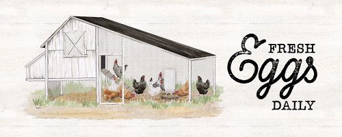 Spring on the Farm panel I-Fresh Eggs Poster Print - Tara Reed