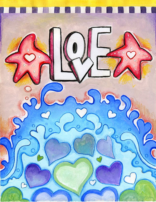 Ocean of Hearts Poster Print - Valarie Wade