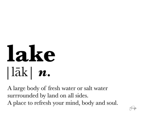Lake Definition Poster Print - Naffas Designs Yass
