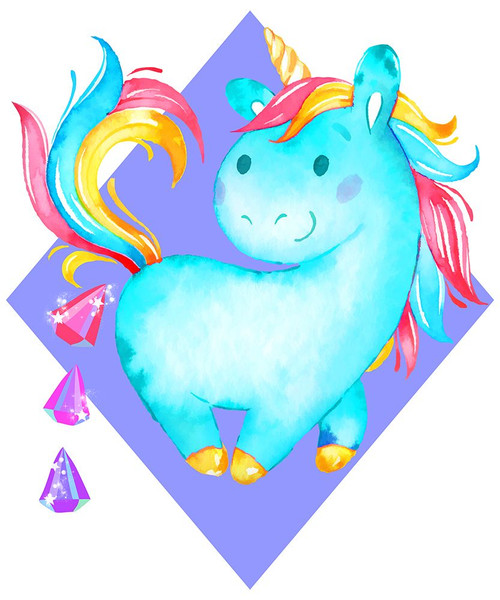 Unicorns Poop Crystals II Poster Print - Tina Lavoie